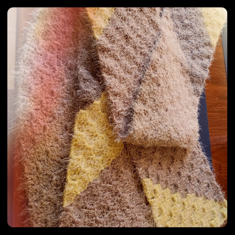 Ultra soft hand knitted scarf